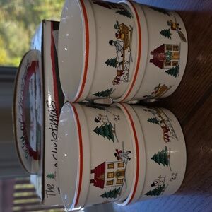Holiday Ramekin Set Christmas Winter Design